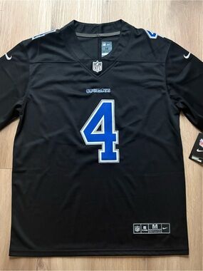 NFL Nike Cowboys #4 Dak Prescott Jersey - Black & Blue Jersey - Men's M